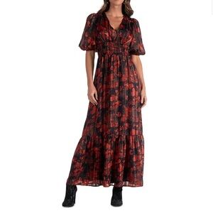 NWT Elan V-Neck Floral Maxi Dress
